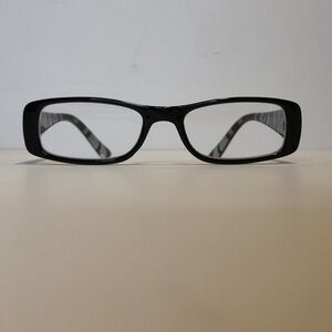 Rectangular Readers/Cheaters/Eyeglasses +2.50; Black & Zebra Stripes
